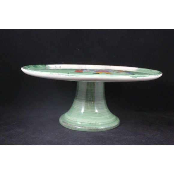 ZRIKE Winter Frolic Pedestal Cake Plate Stand Hand Painted Italy Michal Sparks - Picture 3 of 10